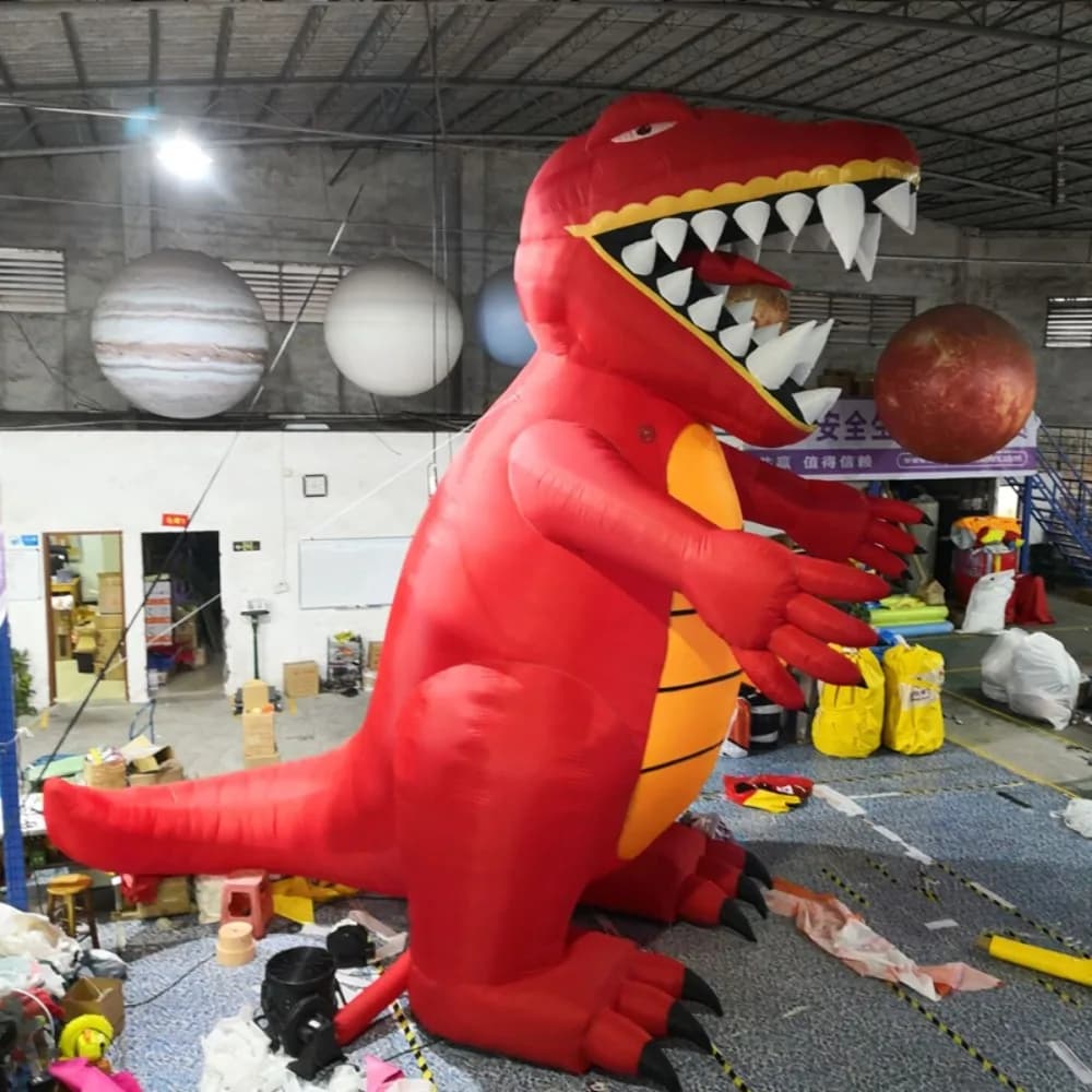 Custom Giant Inflatable Cartoon T-rex Dinosaur Mascot for Outdoor Party Events Decoration - image 1