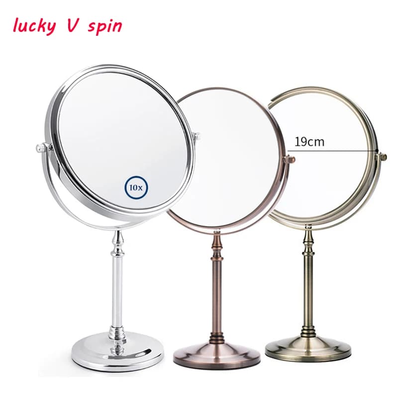 8 Inch 5X 7X 10X Magnification Makeup Mirror 360 Rotating Professional Desktop Cosmetic Mirror - image 1
