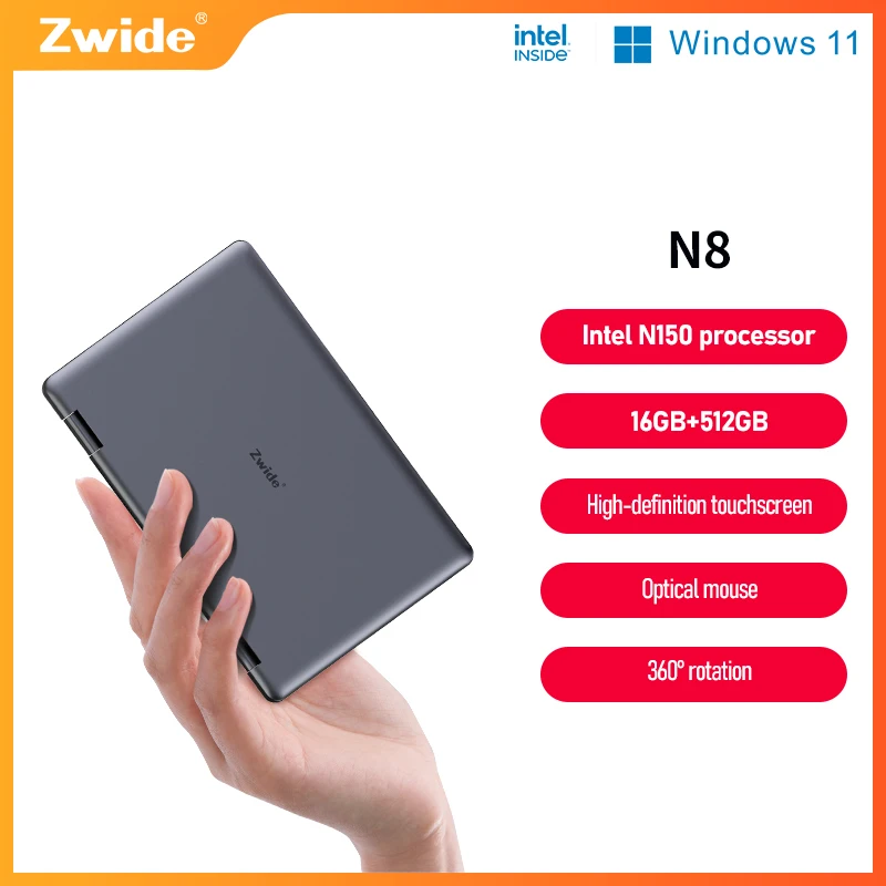 Zwide Mini Laptop 8-inch Touch Screen Two-in-One Pocket Laptop for Business and Entertainment - image 1