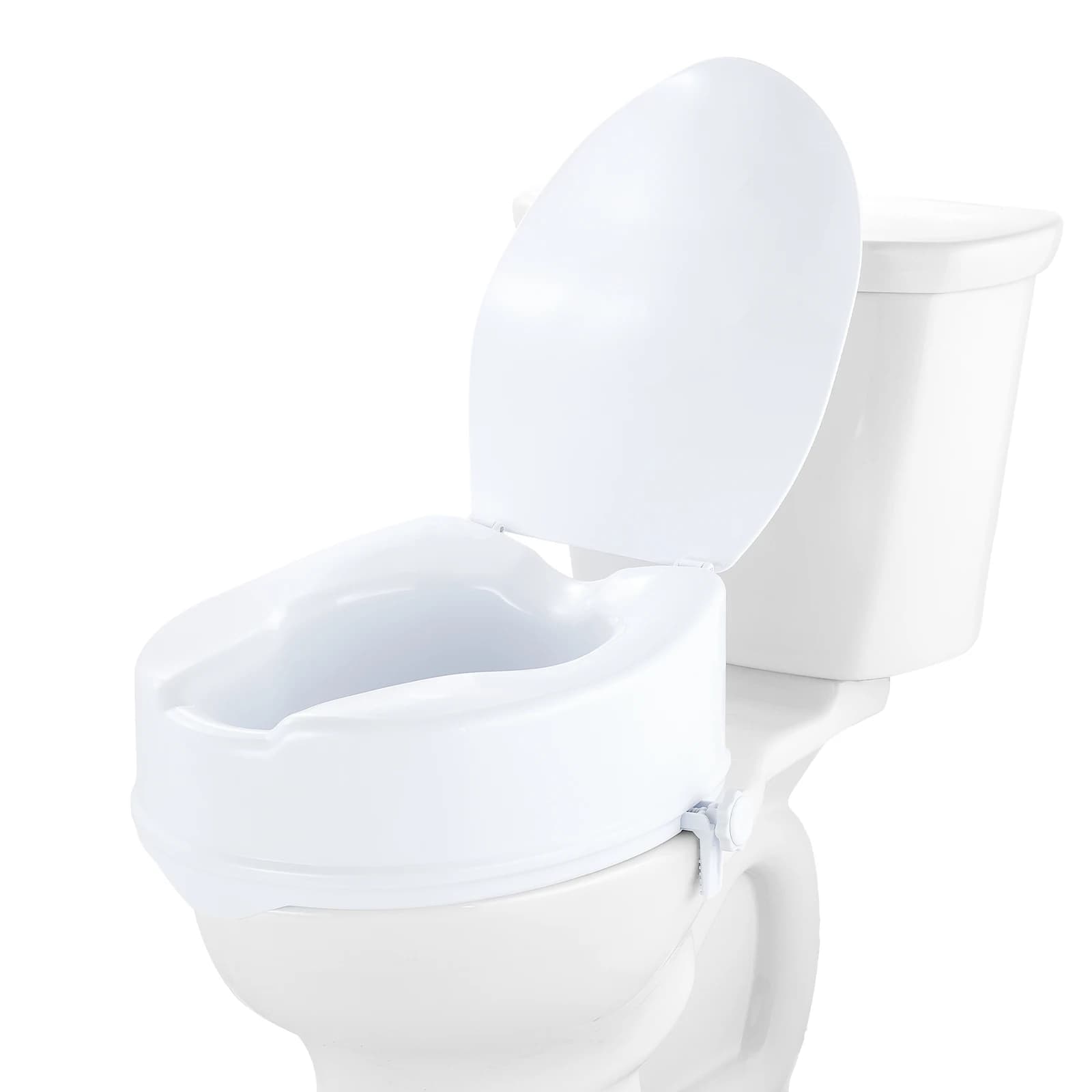 SucceBuy Raised Toilet Seat 5inch Height Raised 300 lbs Screw Rod Locking for Elderly Handicap Patient Pregnant Medical  Sturdy - AliExpress 13 - image 1