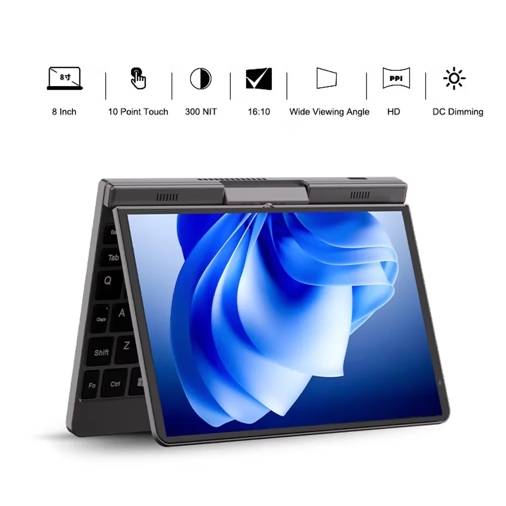 CHWEIDA 8 Inch 2-in-1 Pocket Laptop Intel Alder Lake N150 12GB DDR5 WiFi 6 Touchscreen Tablet PC - image 1