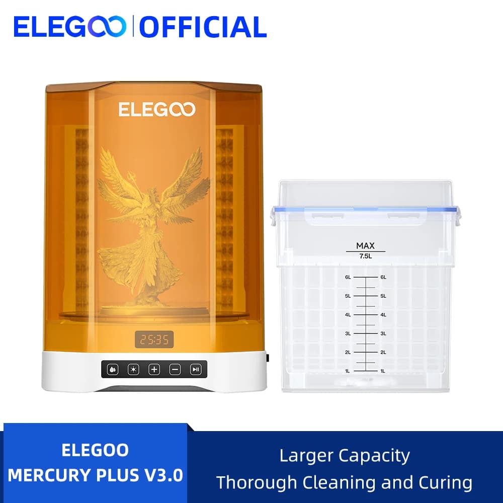 ELEGOO Mercury Plus V3.0 Ultrasonic Cleaner and Dryer for 3D Printers - image 1