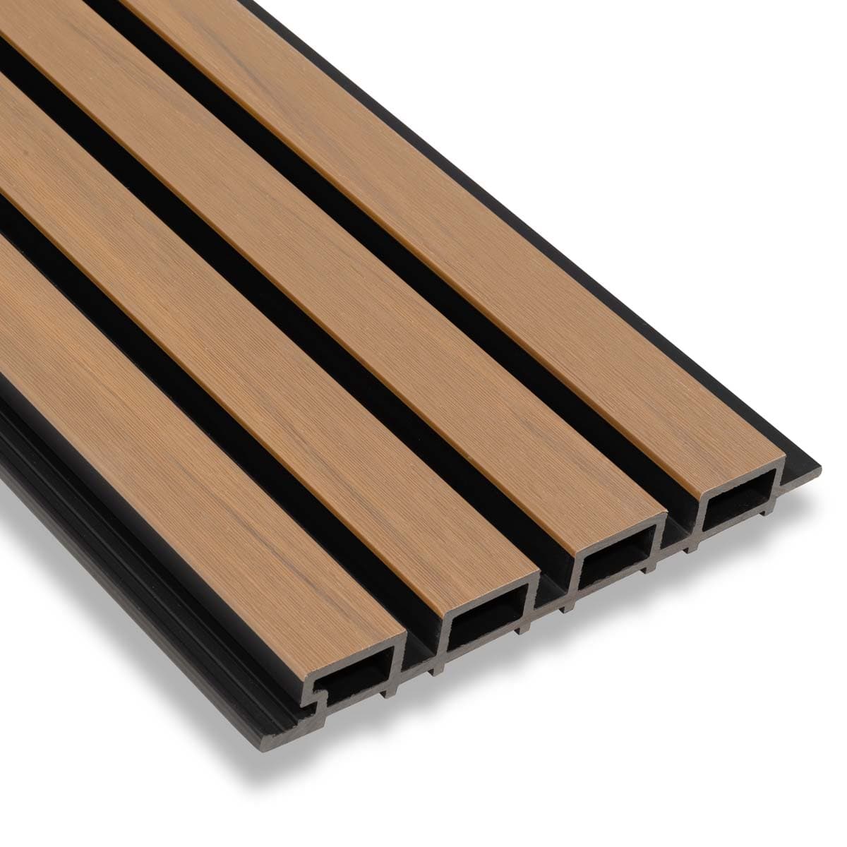 Akudeco® Composiet buiten wandpanelen – Klassiek eiken / zwart – 290 x 22cm - image 1