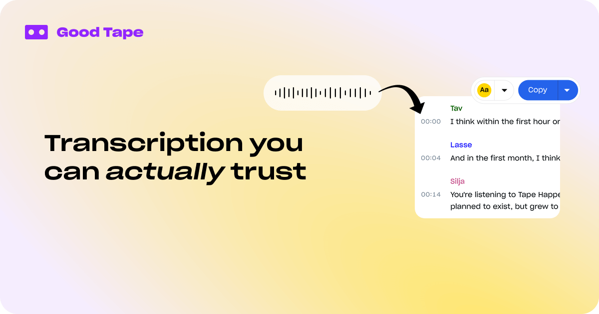 Good Tape - Automated Transcription Tool - image 1