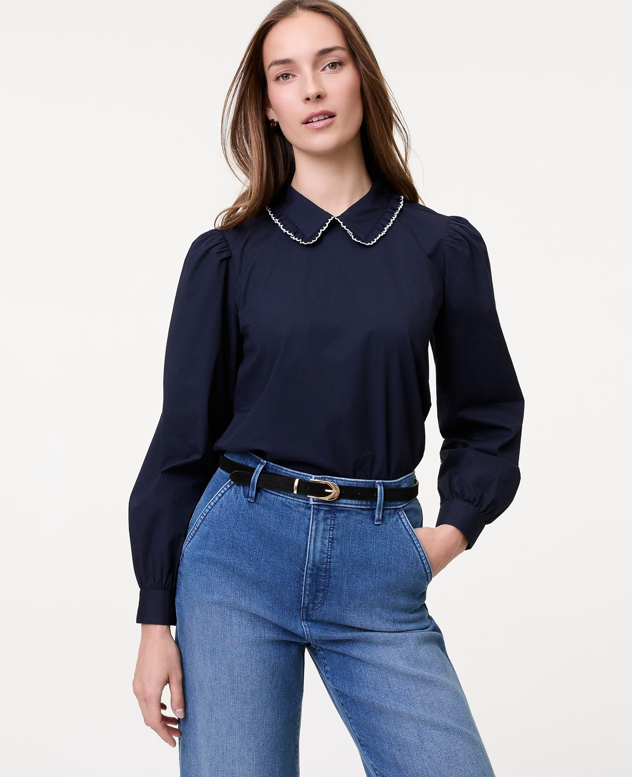 Weekend Scalloped Trim Blouse - image 1