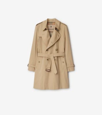 Mid-length Kensington Heritage Trench Coat in Honey beige - Men, Cotton Gabardine | Burberry® Official - image 1