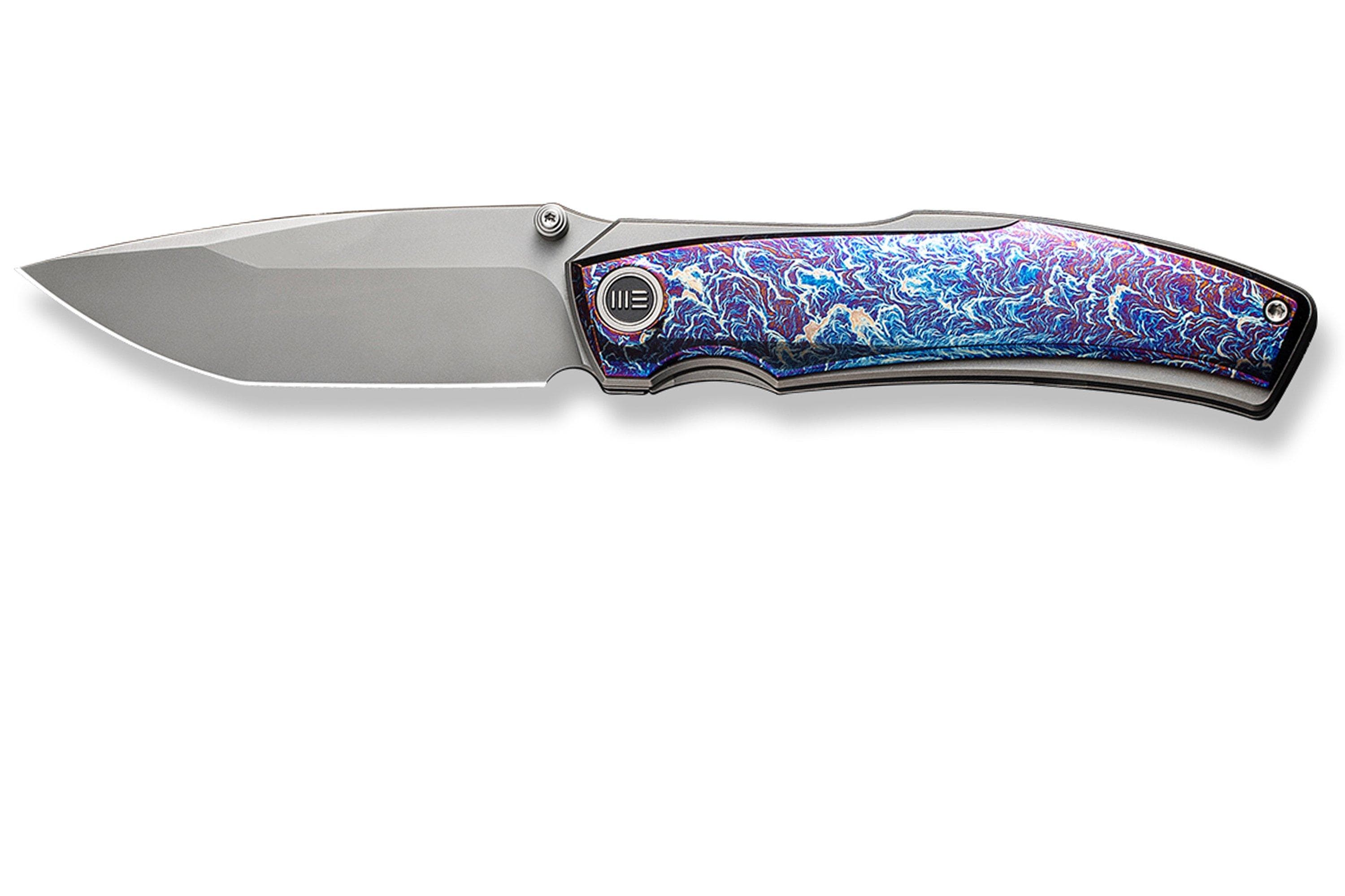 WE Knife Swordfin WE23067-1 Bead Blasted CPM 20CV, Flamed Titanium Gray Titanium pocket knife, Thys Meades design - image 1