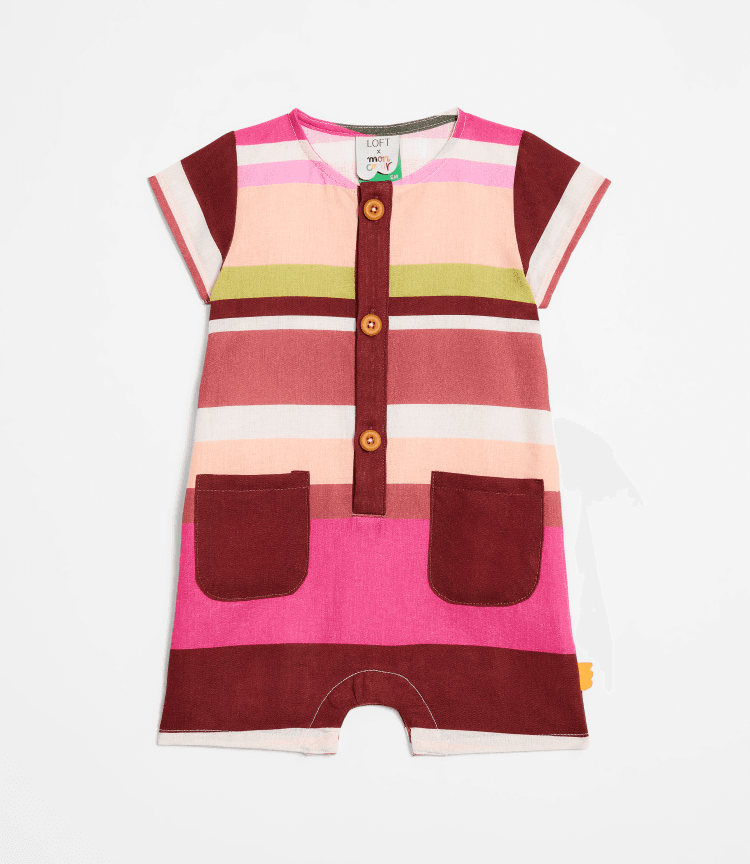 LOFT x Mon Coeur Linen Stripe Onesie - image 1