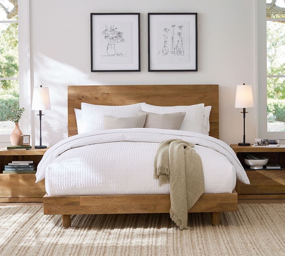 Pick-Stitch Handcrafted Cotton Linen Quilt - image 1