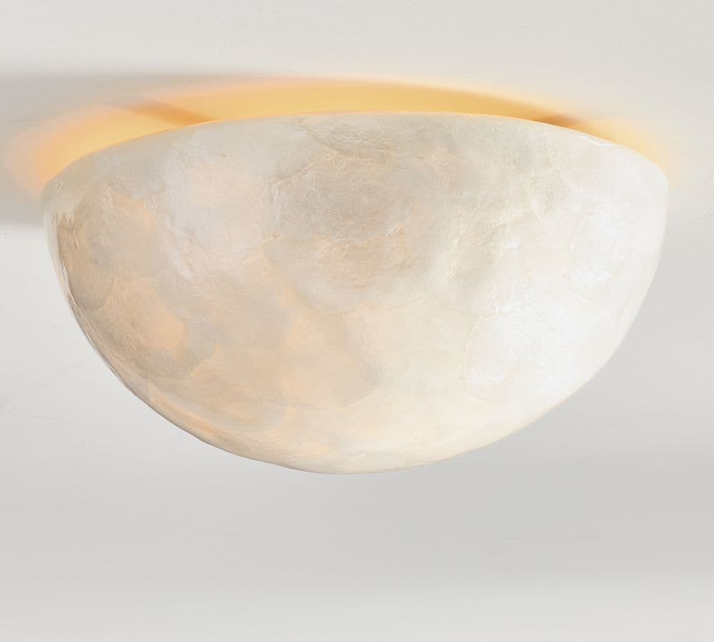 Isabel Capiz Round Flush Mount (15") - image 1