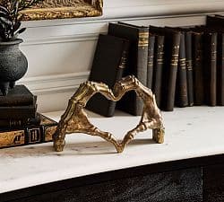 Brass Skeleton Heart Object - image 1