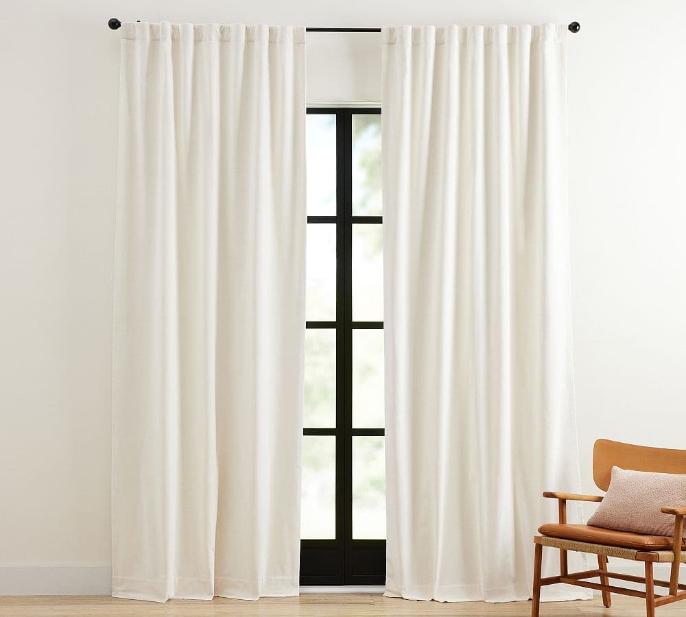 Velvet Twill Rod Pocket Blackout Curtain - Navy - image 1