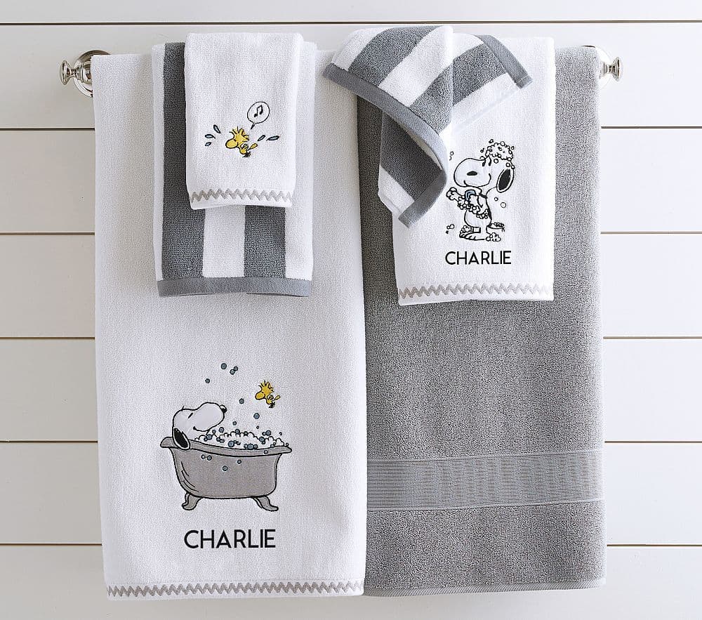 Peanuts® Snoopy® Bath Towel Collection Set - Washcloth, Hand Towel & Bath Towel - image 1