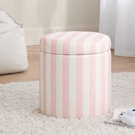 Simple Round Storage Ottoman - image 1