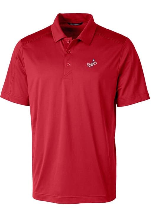 Cutter and Buck Los Angeles Dodgers Men's Red Cooperstown Prospect Short Sleeve Polo - image 1