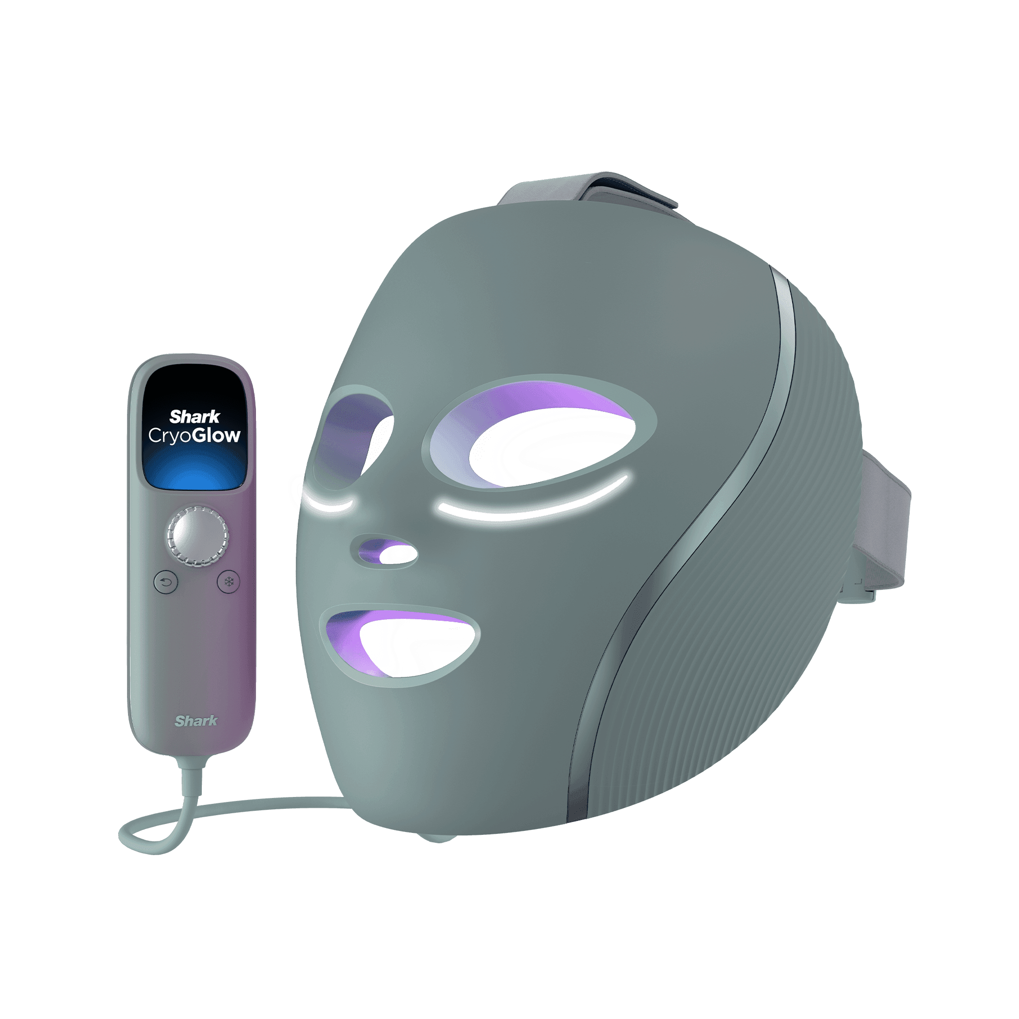Shark CryoGlow Under-Eye Cooling & LED Anti-Ageing & Blemish Repair Mask FW312UKSG - Frosted Green - image 1