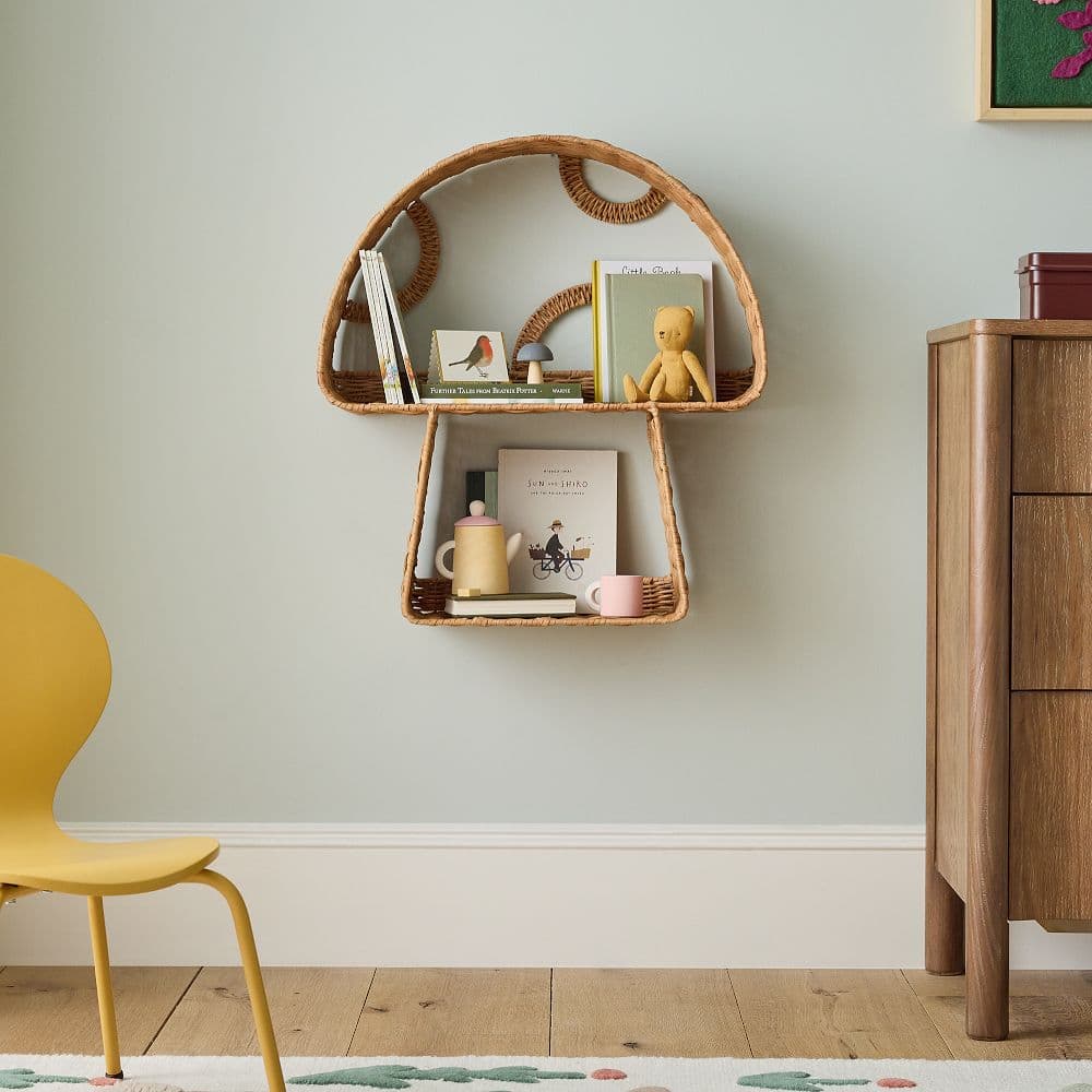 Mushroom Rattan Shelf (23") - image 1