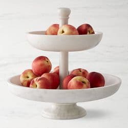 Williams Sonoma Marble Two-Tier Fruit Bowl - image 1