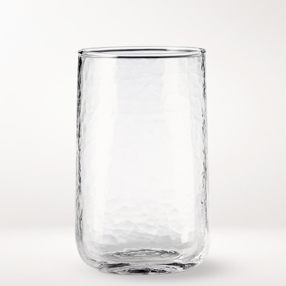 Williams Sonoma Hammered Glass Tall Tumblers, 14-oz - image 1