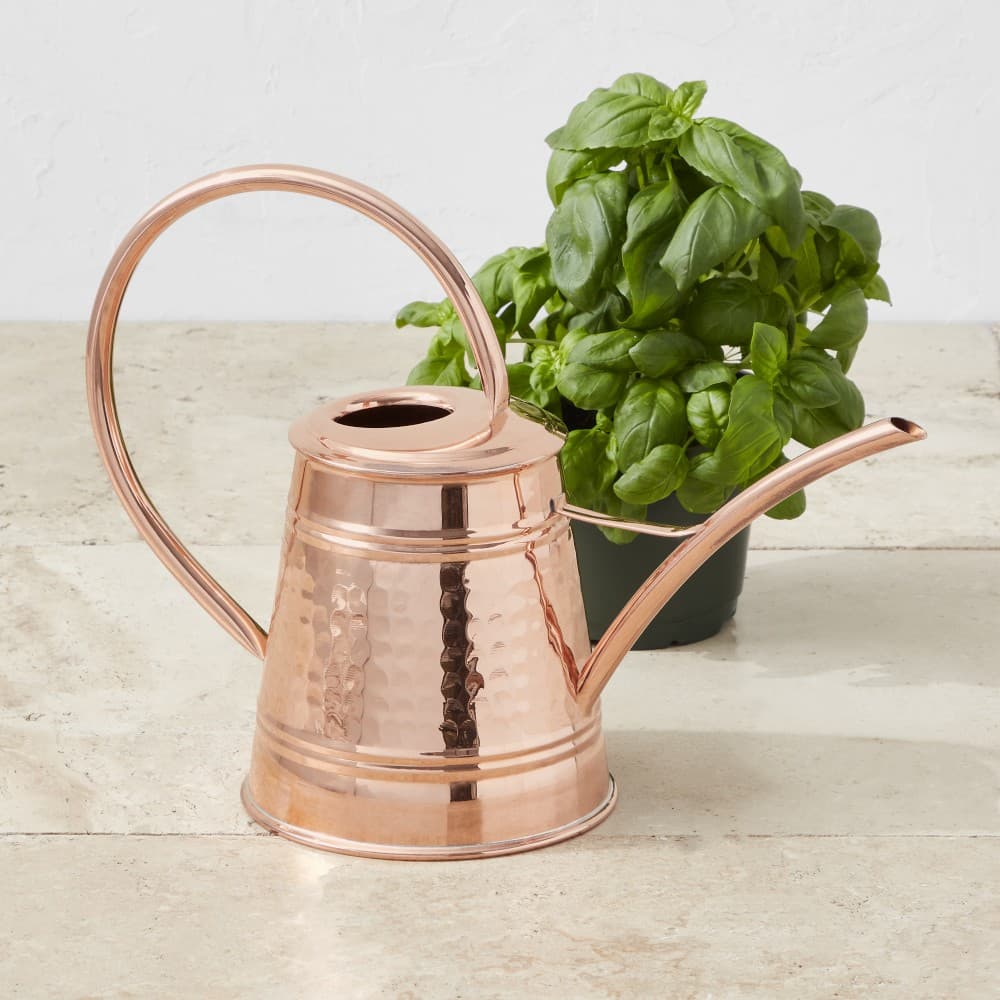Williams Sonoma Tall Copper Watering Can - image 1