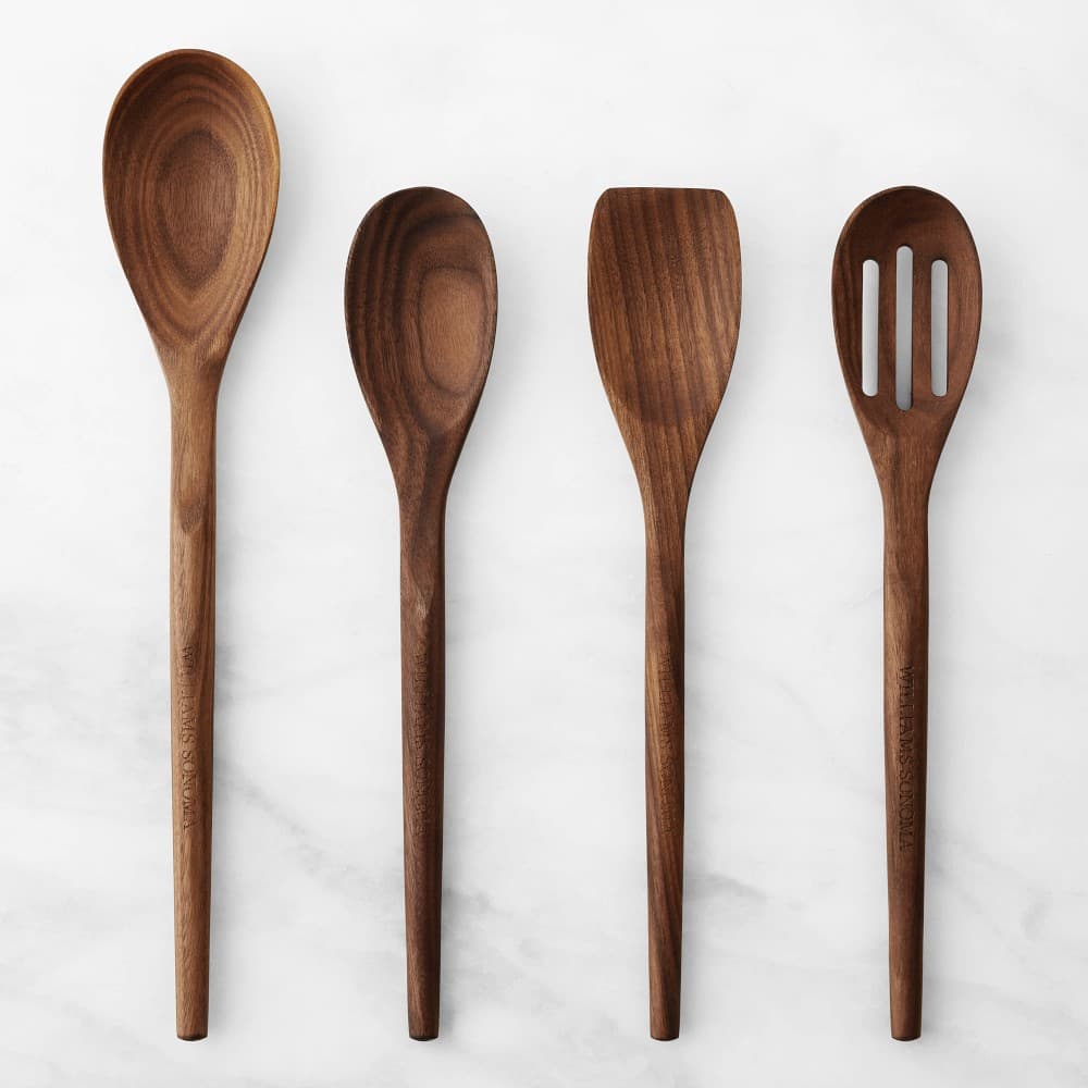 Williams Sonoma Walnut Wood Spoons, Set of 4 - image 1