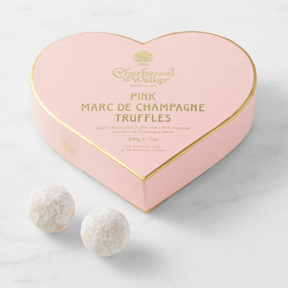Charbonnel et Walker Pink Heart Marc de Champagne Truffles - image 1