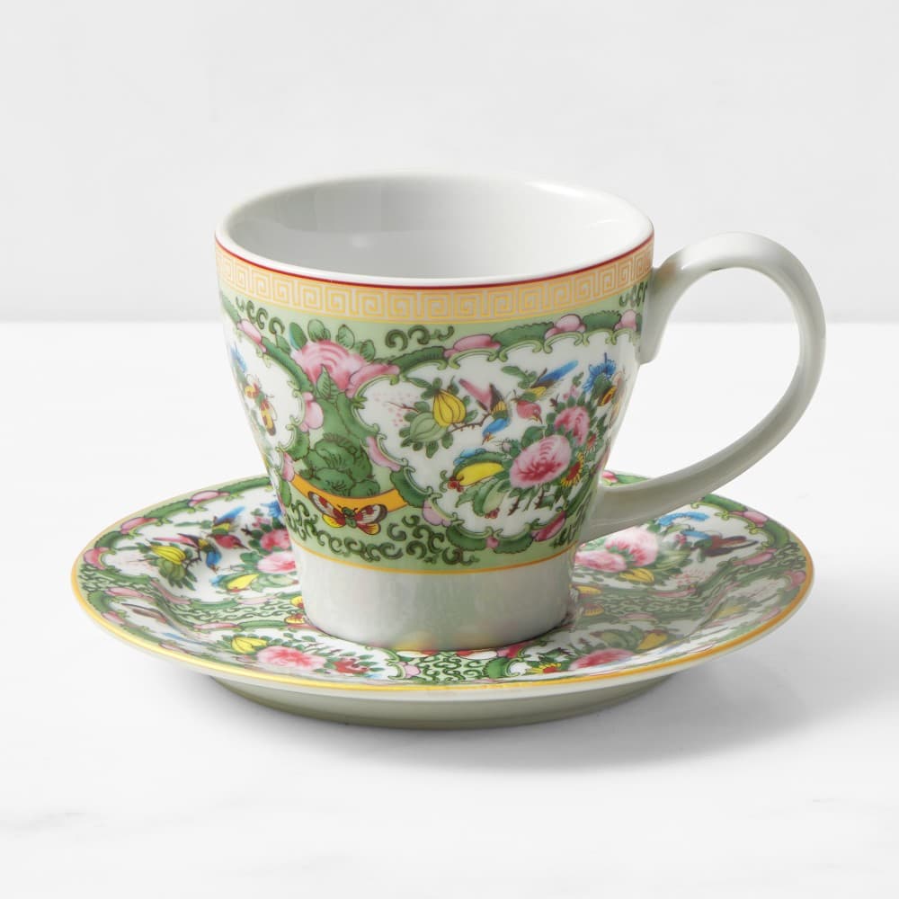 Famille Rose Tea Cups and Saucers Set of 4 - image 1