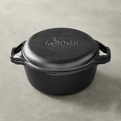 Lodge Chef Seasoned Cast Iron Double Dutch Oven, 6-Qt. - image 1