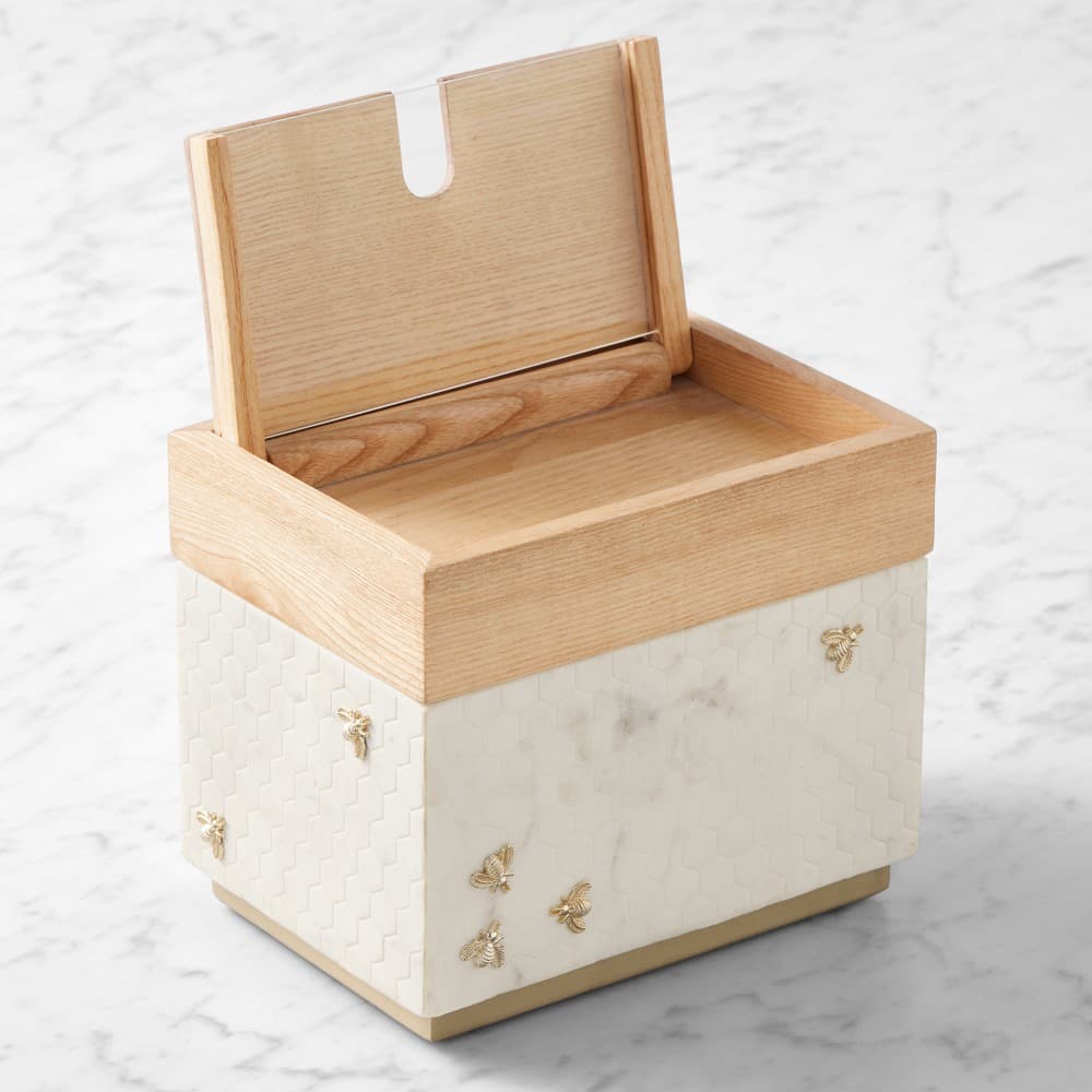 Williams Sonoma Honeycomb Bee Recipe Box - image 1