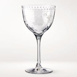Vintage Etched Nick & Nora Glasses - image 1
