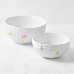 Honeycomb Porcelain Mixing Bowls, Set of 2 - image 1