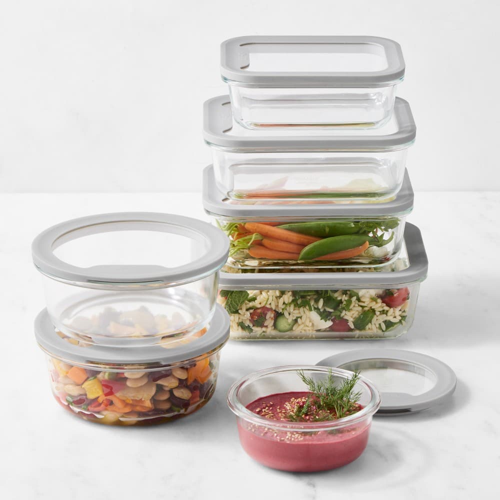 Hold Everything Glass Food Storage Containers with Glass Lids, 14-Piece Set - image 1