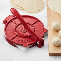 Williams Sonoma Cast-Iron Tortilla Press, Red - image 1