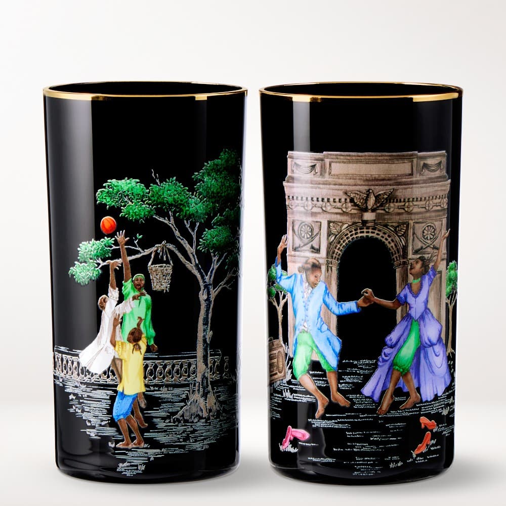 Sheila Bridges x Williams Sonoma Harlem Toile Highball Glasses - image 1