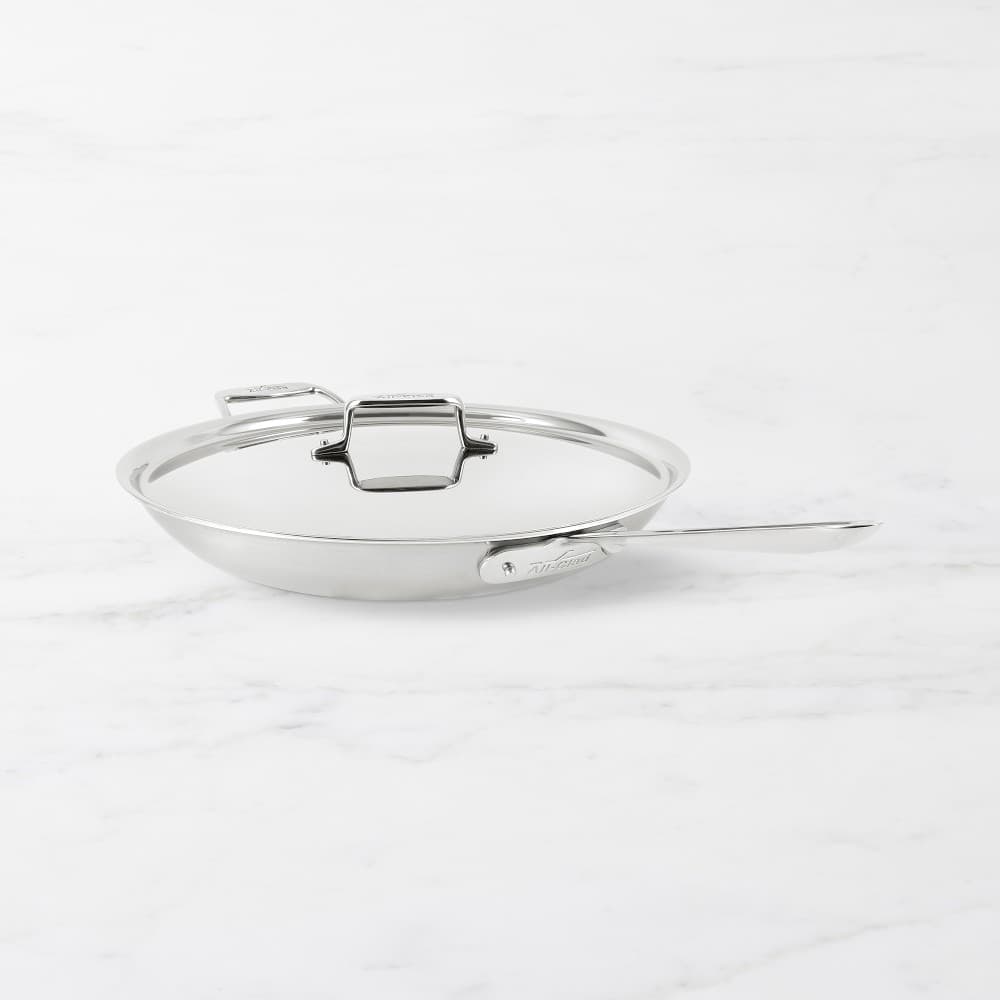 All-Clad D5® Brushed Stainless-Steel Fry Pan with Lid, 14 inch - image 1