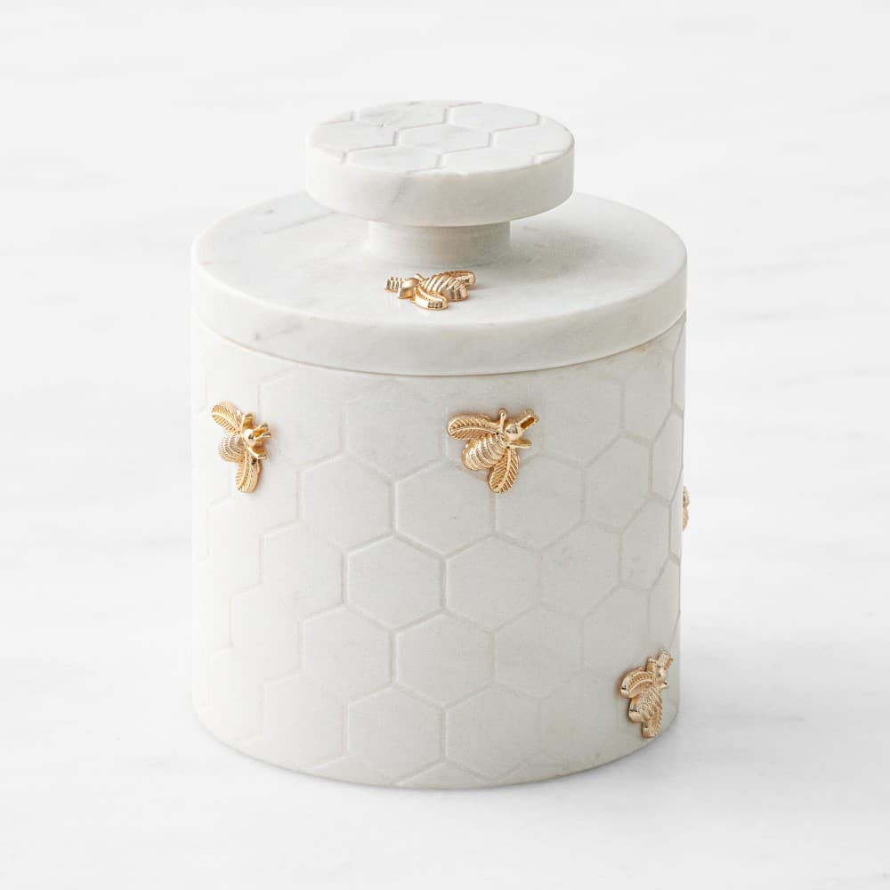 Williams Sonoma Honeycomb Marble Butter Keeper - image 1