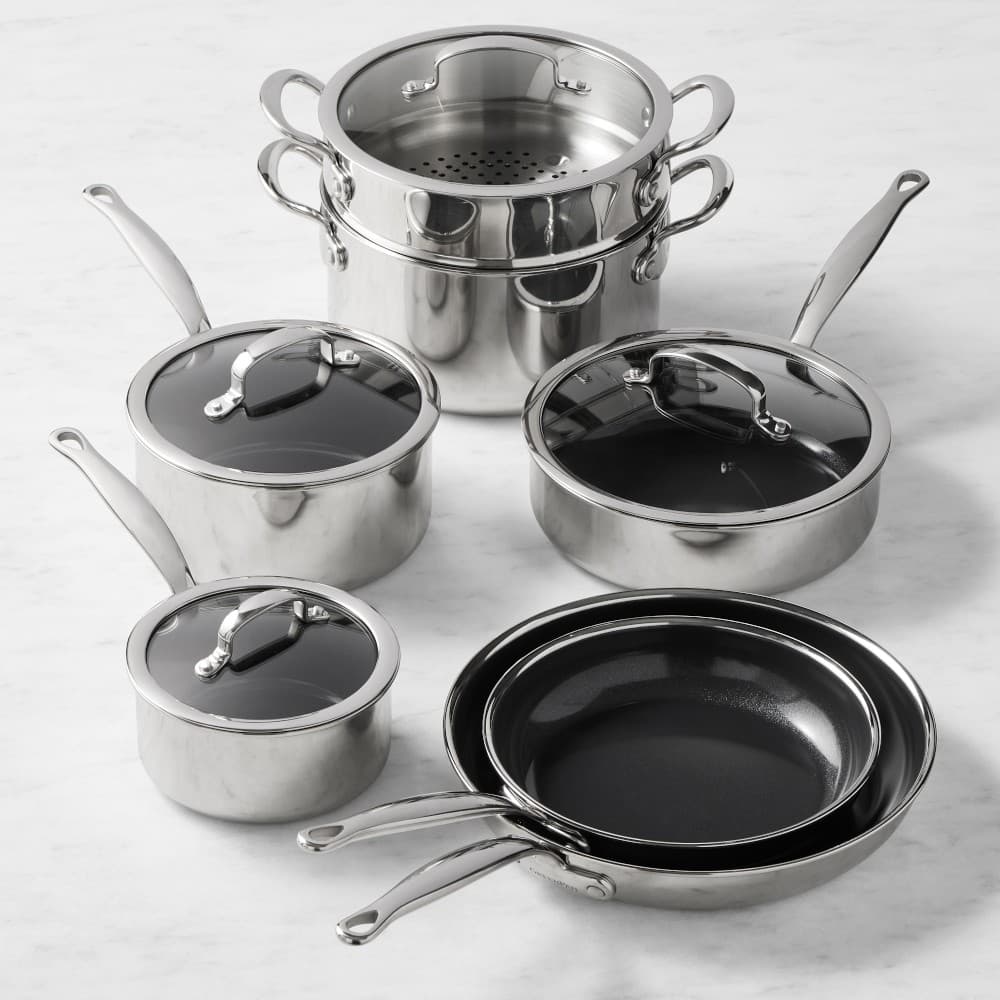 GreenPan Premiere Max Stainless-Steel Ceramic Nonstick 11-Piece Cookware Set - image 1