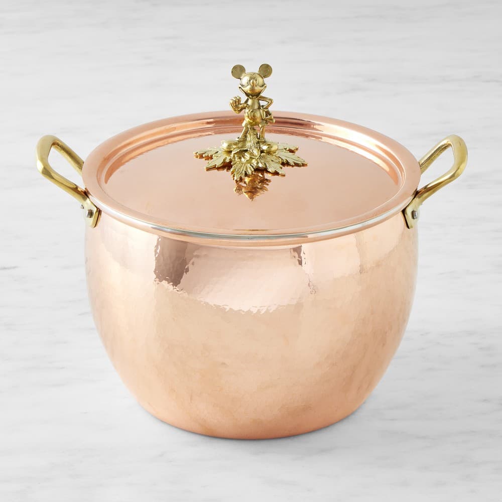Ruffoni Historia Disney Hammered Copper Stockpot with Mickey Knob, 7.5 Qt. - image 1