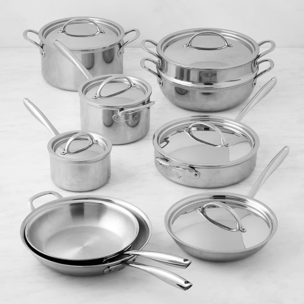 Williams Sonoma Signature Thermo-Clad Stainless-Steel 15-Piece Cookware Set - image 1