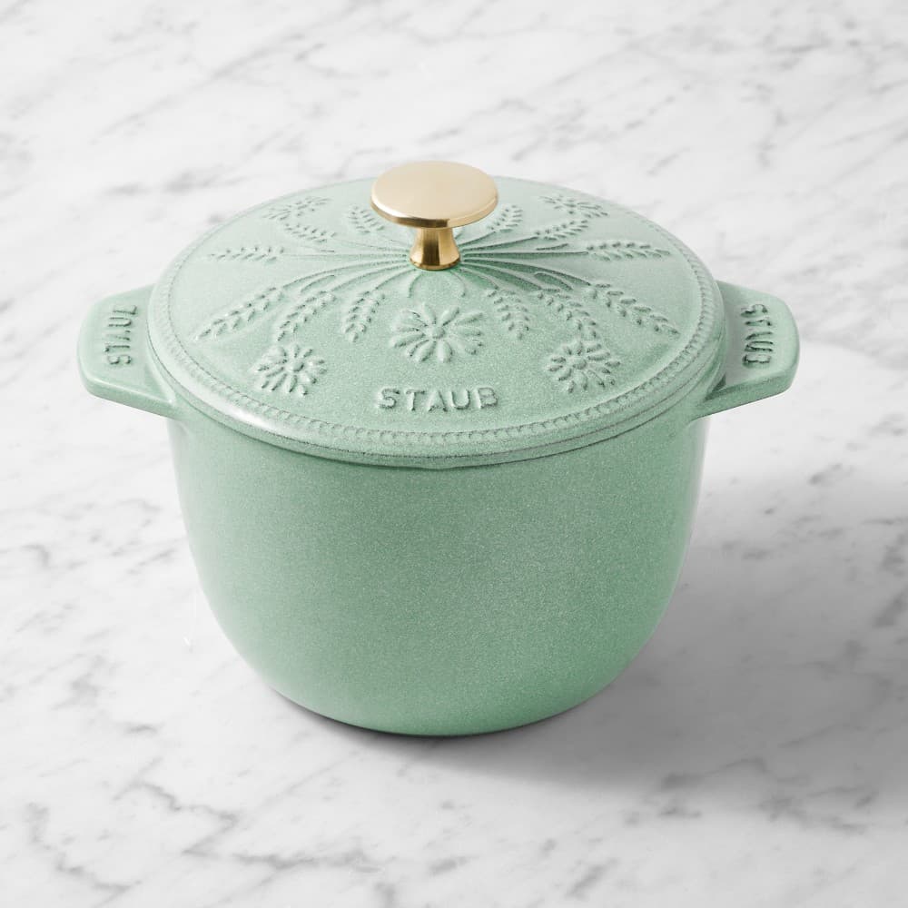 Staub Enameled Cast Iron Floral Petite Demi French Oven, 1.5 Qt. - image 1