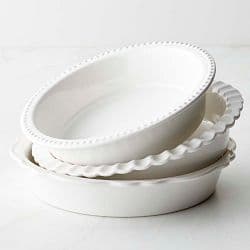 Williams Sonoma Stoneware Pie Dish Set of 3 - image 1