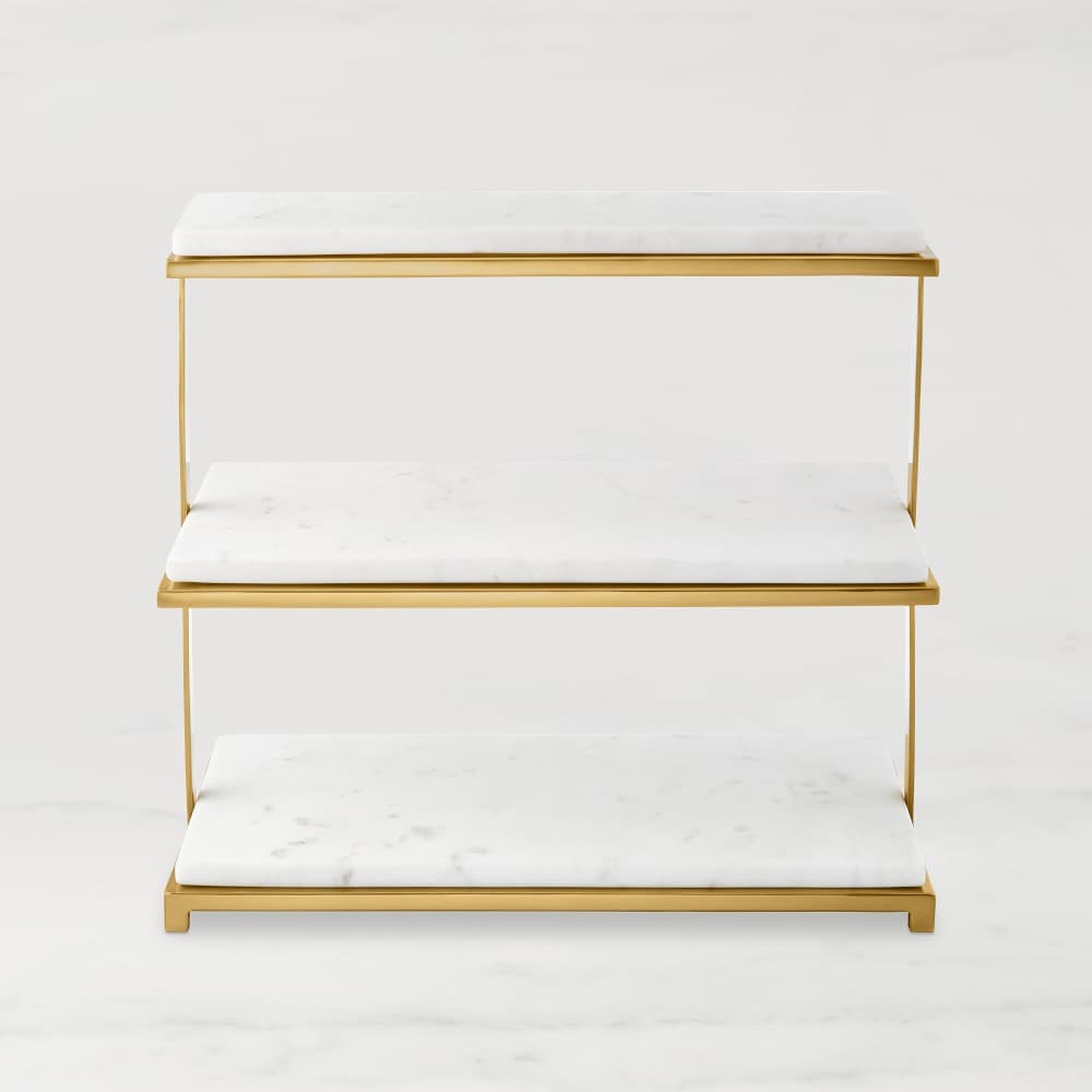 Marble & Brass 3-Tiered Stand - image 1