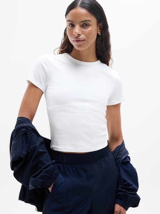 Signature Rib Crop Tee - image 1
