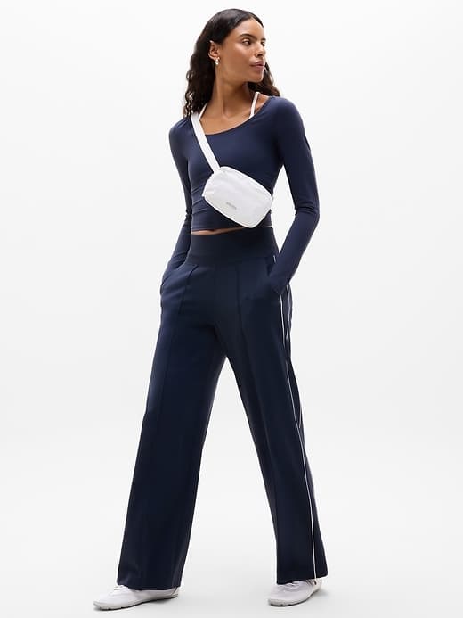 Venice High Rise Track Stripe Wide Leg Pant - image 1
