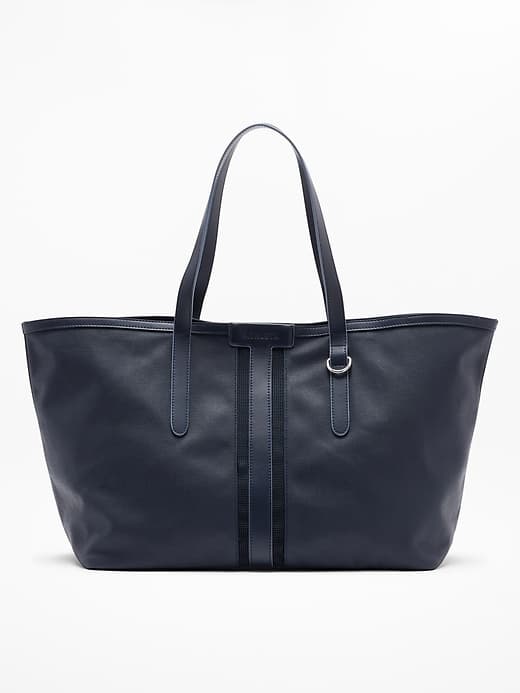 Athleta Coated Canvas Carry All Tote Eclipse/Slate - image 1