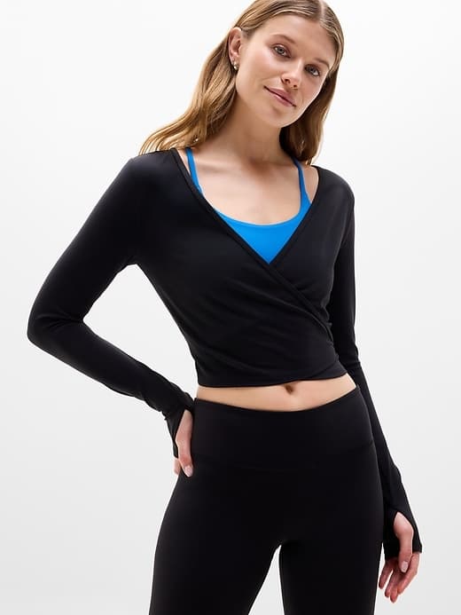 Transcend Wrap Crop Top - image 1