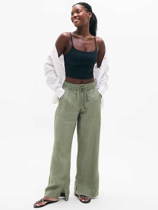 Retreat Linen High Rise Wide Leg Pant - image 1