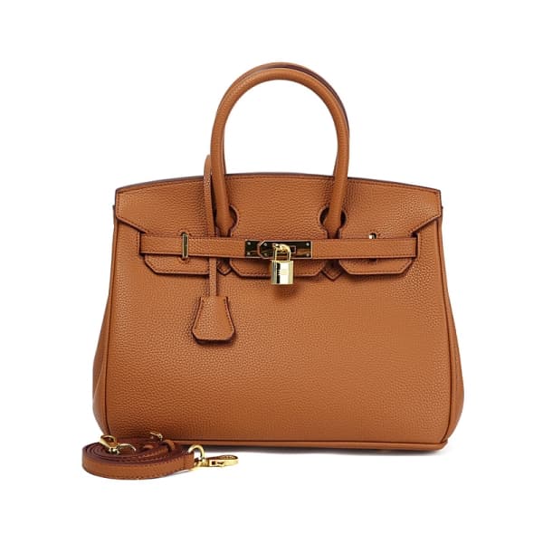 Brown Vegan Leather Satchel Bag Big Handbags for Work - image 1