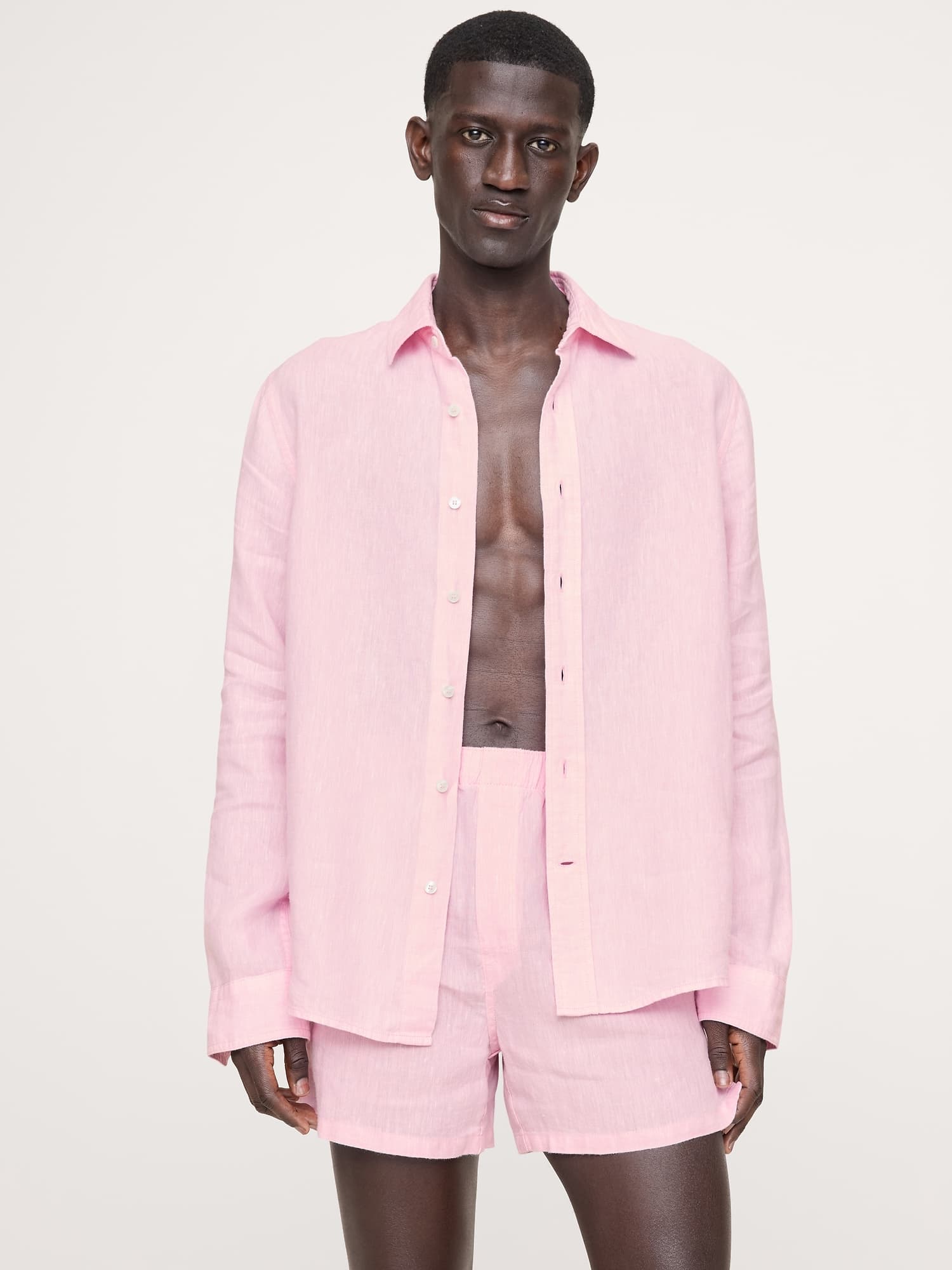 Linen Boxer Light Pink - image 1