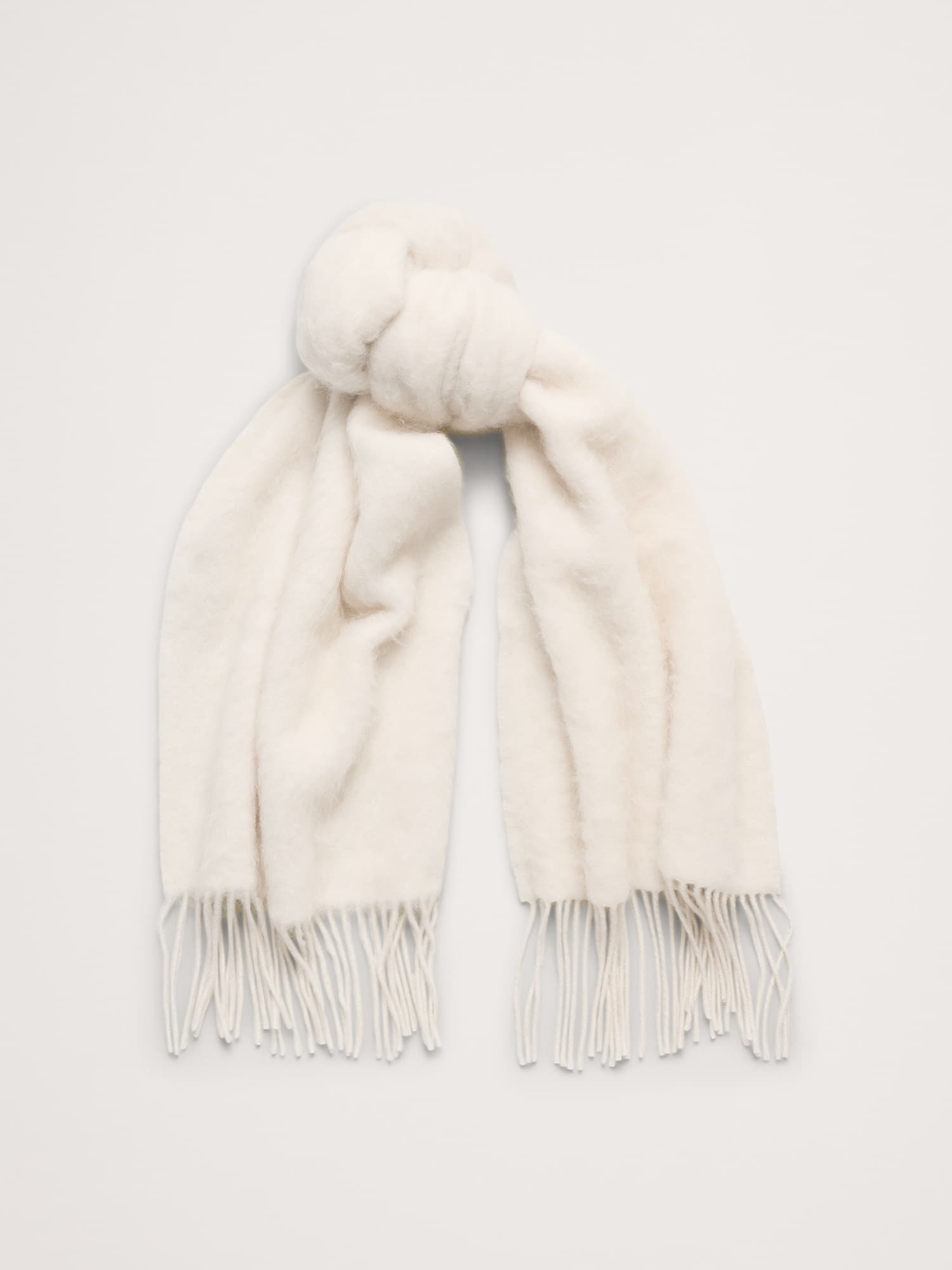 Brushed Alpaca-Wool Blend Scarf - image 1